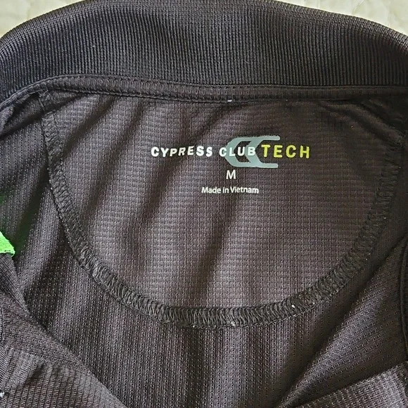 Cypress Club Tech Men's Black Polo Shirt  Medium - Picture 7 of 10